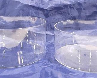 4090x - 2 Cylinder like Glass Bowls Large one is 7.5" round
