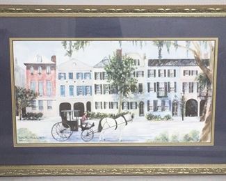 4099 - Rainbow Row, Charleston, SC by Betty Schwark 39" x 25" dated 1985
