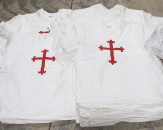 4098 - Lot of 77 Templar Cross T-Shirts (S, M, L, & XL)
