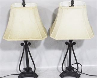 4108 - Pair of Lamps 27" tall
