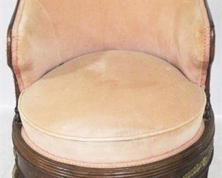 4117 - Antique Swivel Chair (As is/Broken Leg) 21" x 26" x 36"
