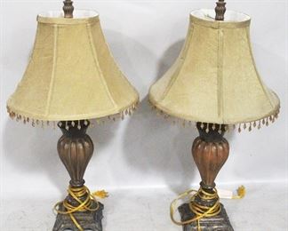 4119 - Pair of Lamps 27" tall
