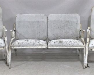 4167 - 3pc Outdoor Patio Set Chairs - 26 x 38.5 x 23 Bench - 32.5 x 27 x 50

