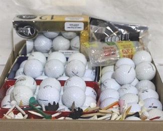 4201 - Lot of Assorted Golf Balls & Tees
