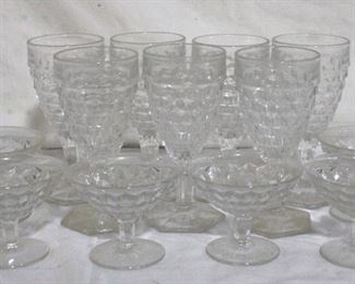 4212 - 13pc Fostoria American Glasses - assorted sizes 3" & 7" tall
