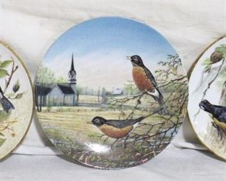 4220 - 3 "Bird" Collector Plates - 7.5" & 8.5" round
