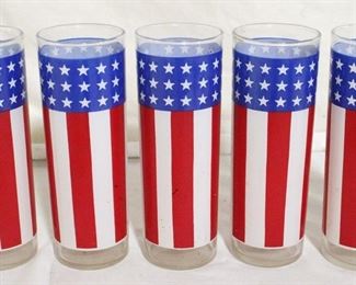 4229 - 5 Vintage Tumblers - 6.75" tall
