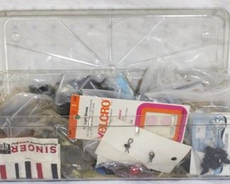 4238 - Bin full of Assorted Buttons & sewing items

