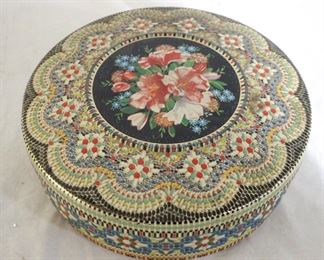 4266x - Tin Litho Metal Storage Container 8" round
