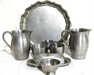 4291 - Assorted Pewter Items - 8 pcs
