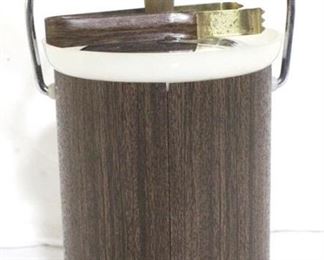 4319 - Vintage Ice Bucket w/ tongs - 9 x 8
