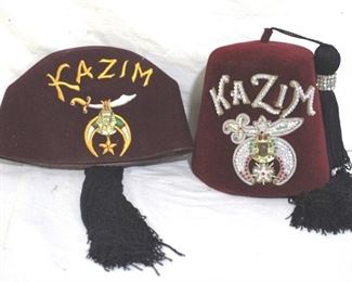 4330 - 2 Vintage Shriner's hats
