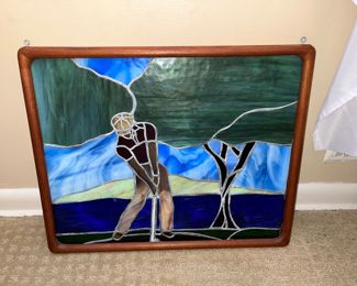 Stained glass golf picture
