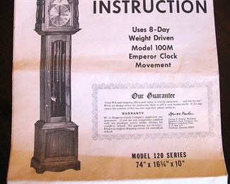 Vintage Emperor Grandmother 8 Day Clock