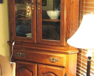 Nice Wood Corner Display Cabinet