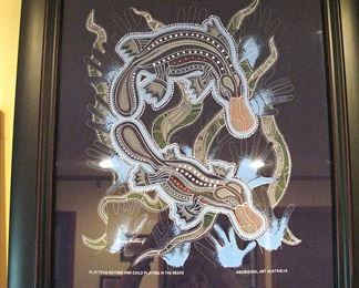 Danny Eastwood Aboriginal Art Australia Platypus Mother & Child Playing