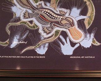 Danny Eastwood Aboriginal Art Australia Platypus Mother & Child Playing