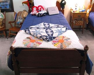 Solid Mahogany Wood Matching Twin Beds