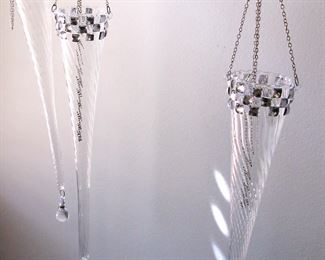 Crystal and Glass Hanging Sconces