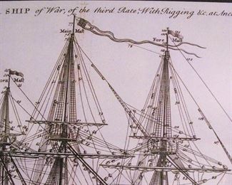 A Ship of War, of The Third Rate, with Rigging