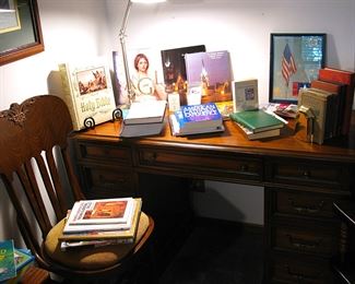 Vintage Desk / Antique Chair / Books