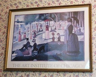 Art Institute Of Chicago Framed Print Georges Seurat A Sunday On La Grande Jatte