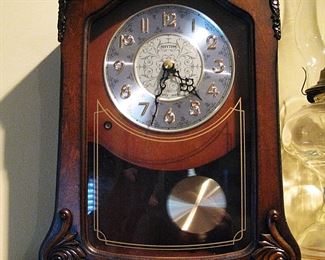 Rhythm USA WSM Nice II Clock, plays 18 melodies, an hourly and quarterly Westminster chime, and 3 Christmas melodies.