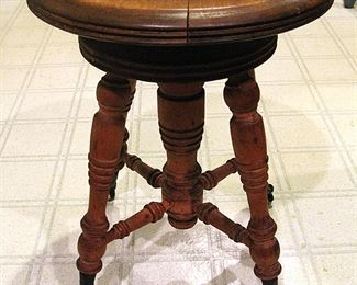 Mahogany Claw Foot Piano Stool