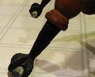 Mahogany Claw Foot Piano Stool