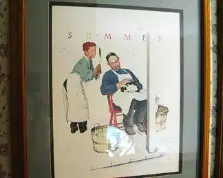Norman Rockwell Swatters Rights Summer Framed Print