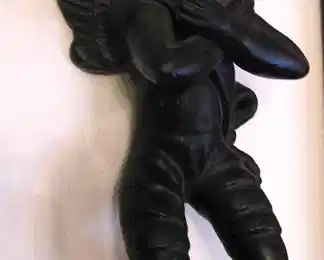 Vintage Black Ceramic Angel