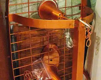 Copper Plated Hanging Pot Light Fixture - Ready to hang