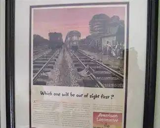 Locomotive Advertisement Framed