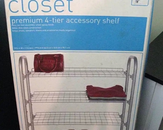 New in box Closet 4 - Tier Accessory Shelf