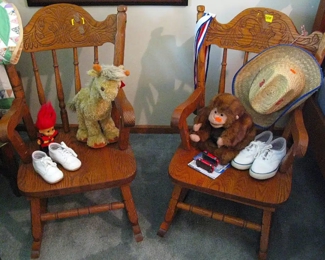 Vintage Children's Wood Rocking Chairs