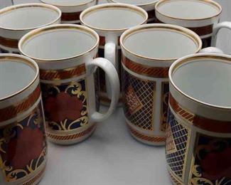 (10) Mugs, Fitz & Floyd For Neiman Marcus, Empress
