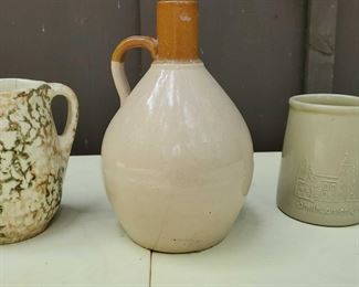 (3) Glass Assorted Mugs-n-Jugs Incl. Bennington Pottery VT
