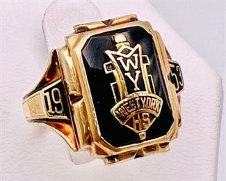 10K Gold Ring Class Of 1953 West York HS
