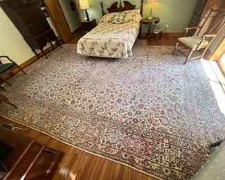 18ft X 12ft Palatial “NKK No703” Ground Cream Kerman Iranian Rug
