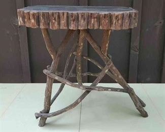 Antique Adirondack-Style Twig Table
