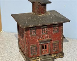 Antique Cast Iron Coin Bank
