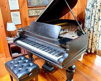 Mason & Hamlin “Screw Stringer” Grand Piano With Humidistat & Stool
