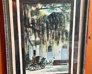 Nancy L. Dean Signed Watercolor 1965
