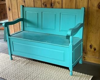 Sturdy Painted Storage Bench
