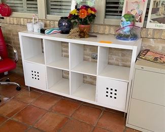 Ikea bookcase, lots of great smalls throughout house, great art supplies also