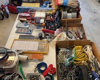 Lots and lots of goodies in the garage, electrical, plumbing, sprinkler system supplies and about all you can imagine.