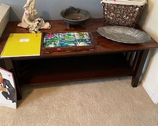 Coffee table with lots of great smalls