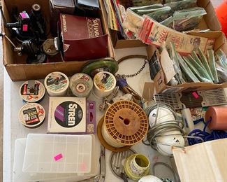 Lots of fishing stuff, ready to go