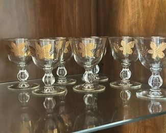 Libby Gold Leaf Stemware