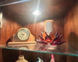 Amber Crystal Lotus Candle Holder